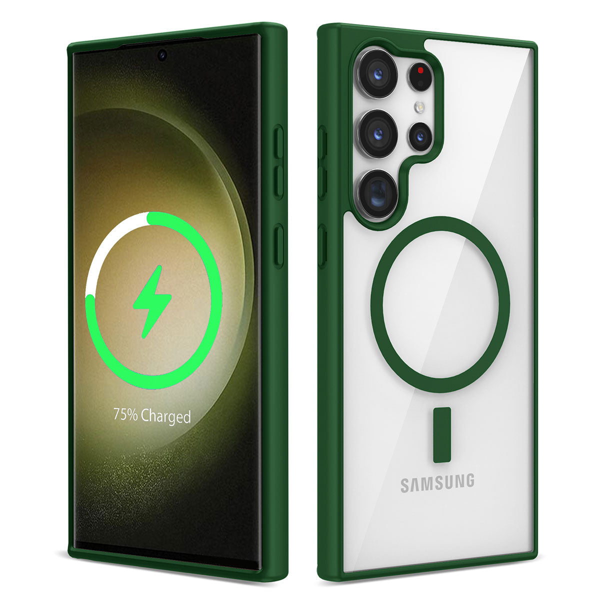 Galaxy S22 Ultra Uyumlu Kılıf M-safe Wireless Şarj Özellikli Silikon Zore Ege Kapak