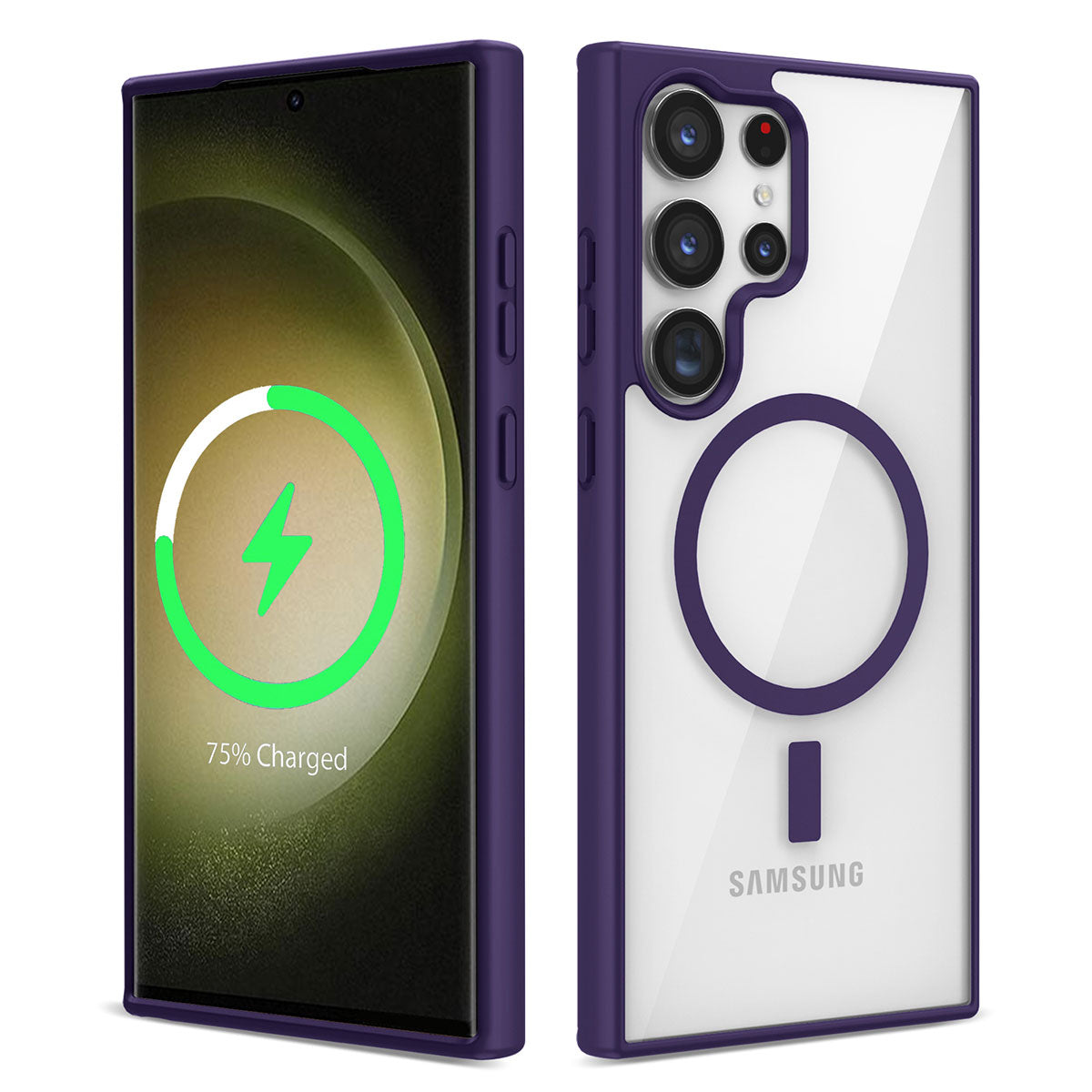 Galaxy S22 Ultra Uyumlu Kılıf M-safe Wireless Şarj Özellikli Silikon Zore Ege Kapak
