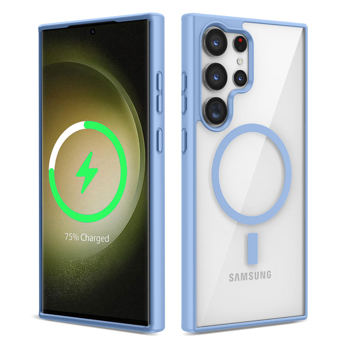 Galaxy S22 Ultra Uyumlu Kılıf M-safe Wireless Şarj Özellikli Silikon Zore Ege Kapak
