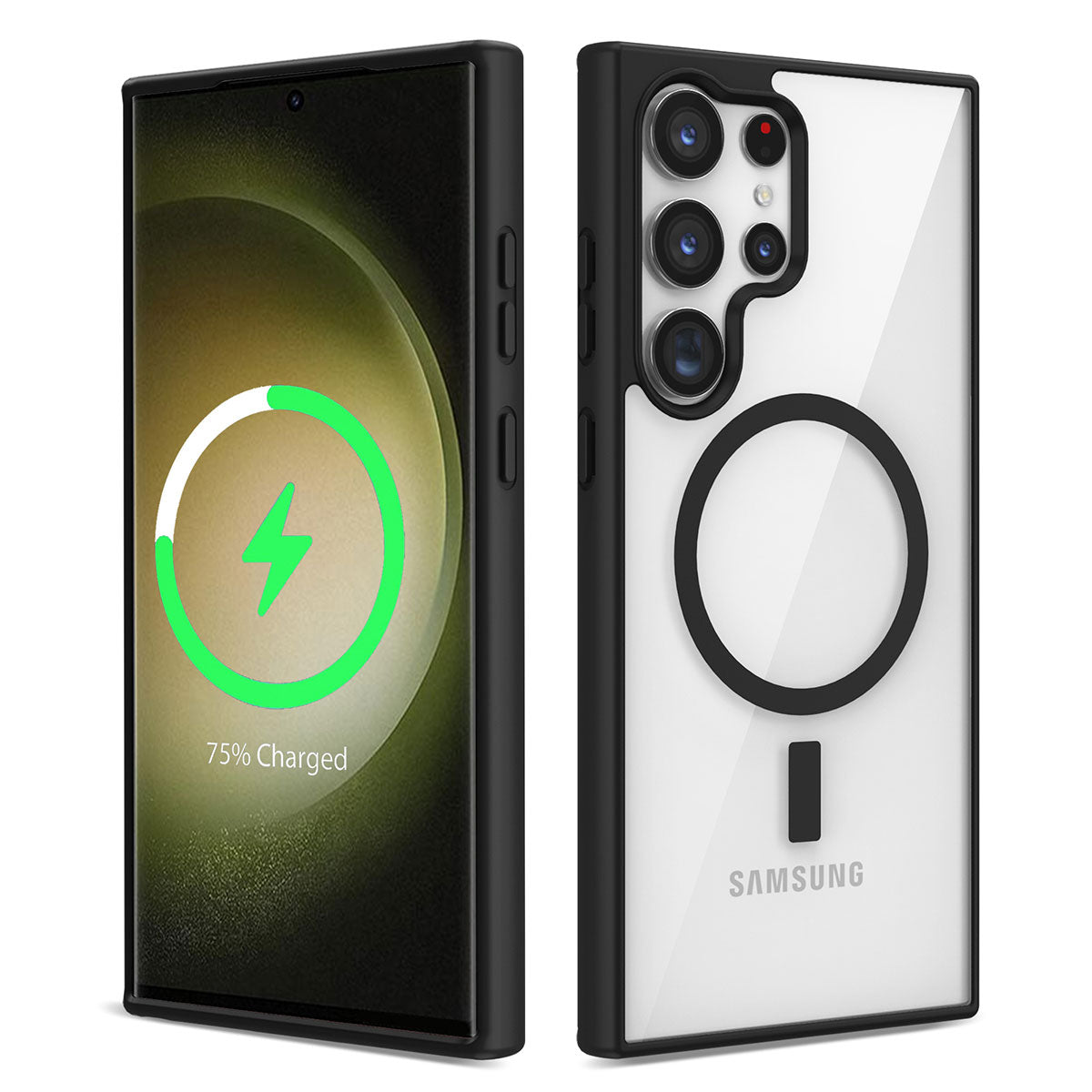 Galaxy S22 Ultra Uyumlu Kılıf M-safe Wireless Şarj Özellikli Silikon Zore Ege Kapak