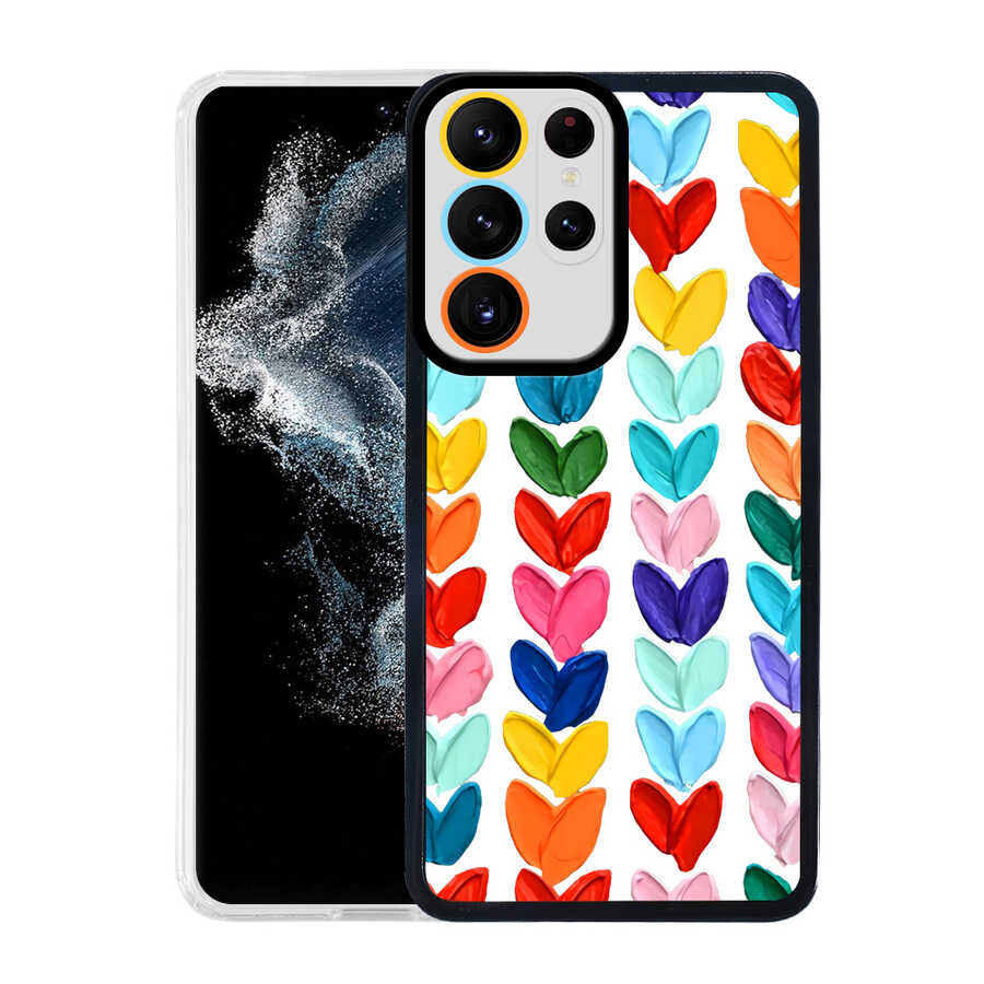 Galaxy S22 Ultra Uyumlu Kılıf Zore M-Fit Desenli Kapak