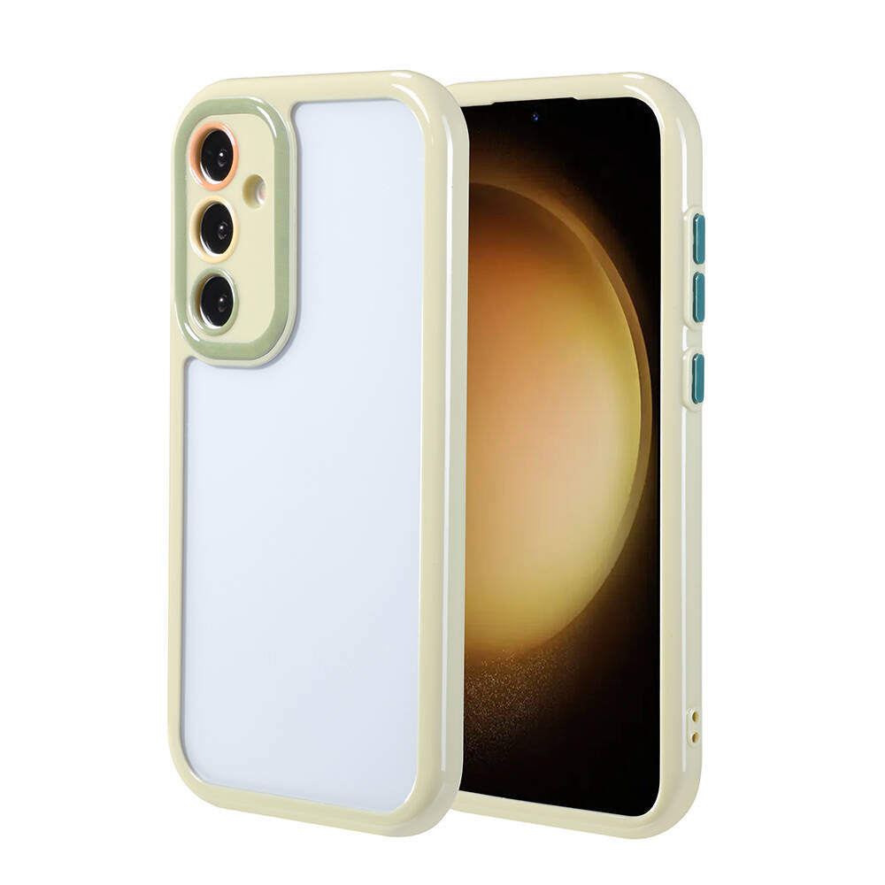 Galaxy S23 FE Uyumlu Kılıf Kamera Korumalı Renkli Kenar ve Çerçeve Tasarımlı Zore Vitamin Kapak
