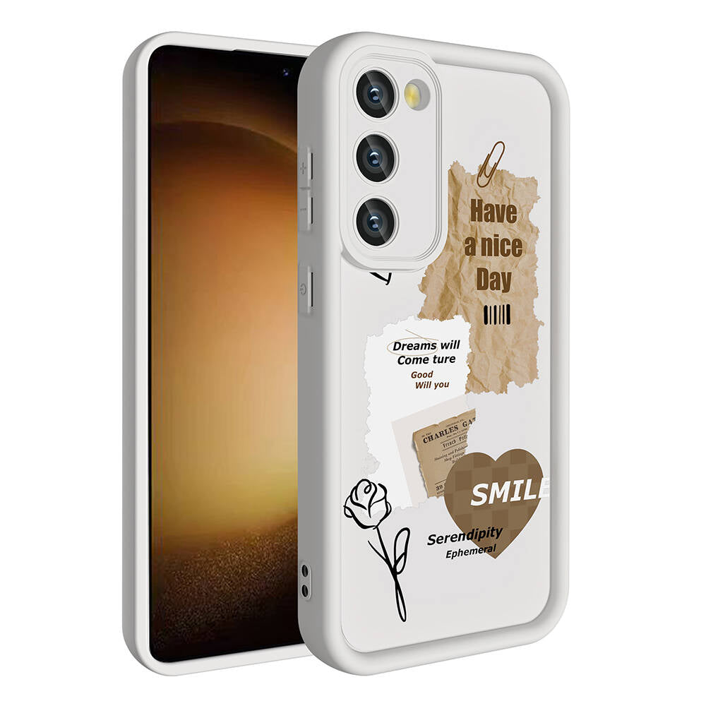 Galaxy S23 Uyumlu Kılıf Kamera Korumalı Baskılı Arka Yüzey Zore Klas Kapak