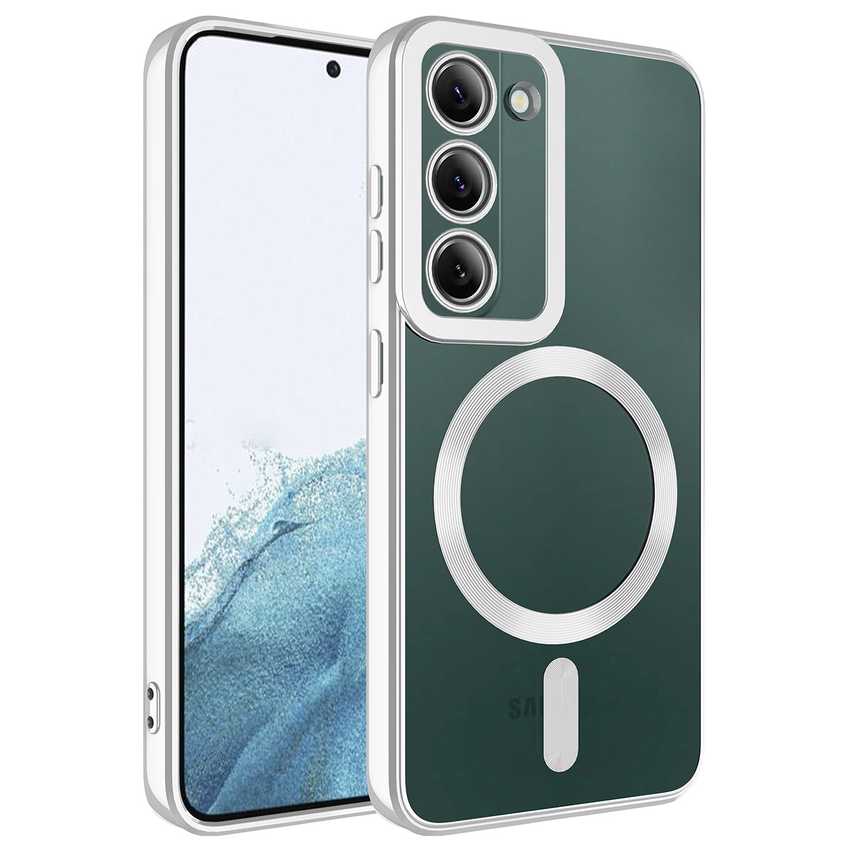 Galaxy S23 Uyumlu Kılıf M-safe Wireless Şarj Özellikli Zore Setro Silikon