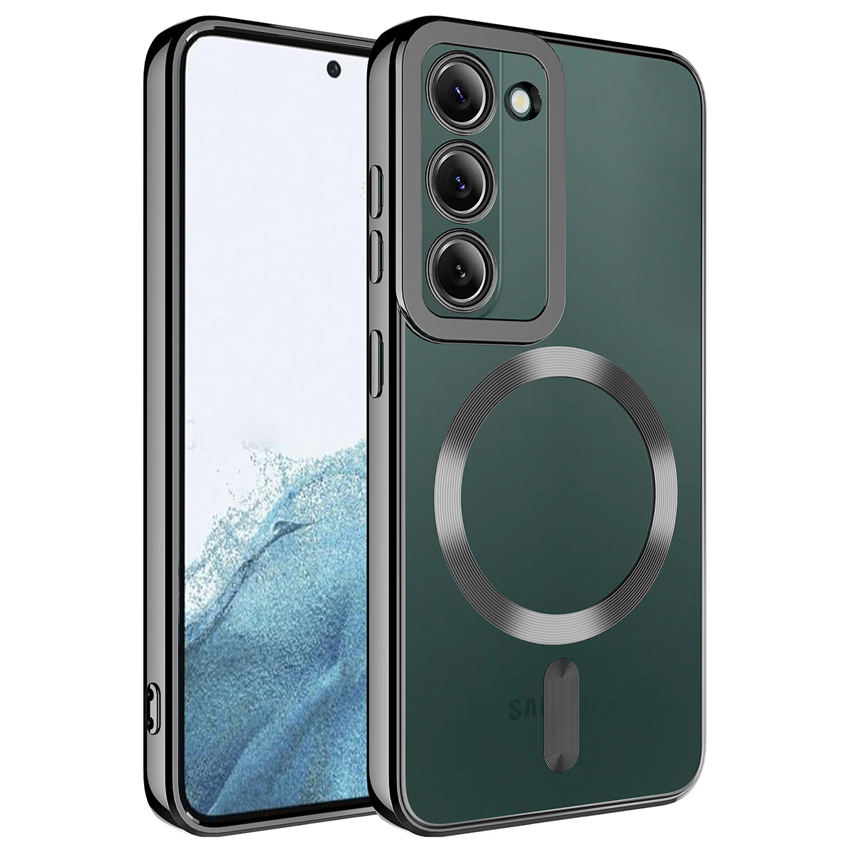Galaxy S23 Uyumlu Kılıf M-safe Wireless Şarj Özellikli Zore Setro Silikon