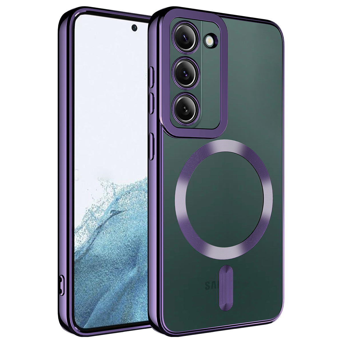 Galaxy S23 Uyumlu Kılıf M-safe Wireless Şarj Özellikli Zore Setro Silikon