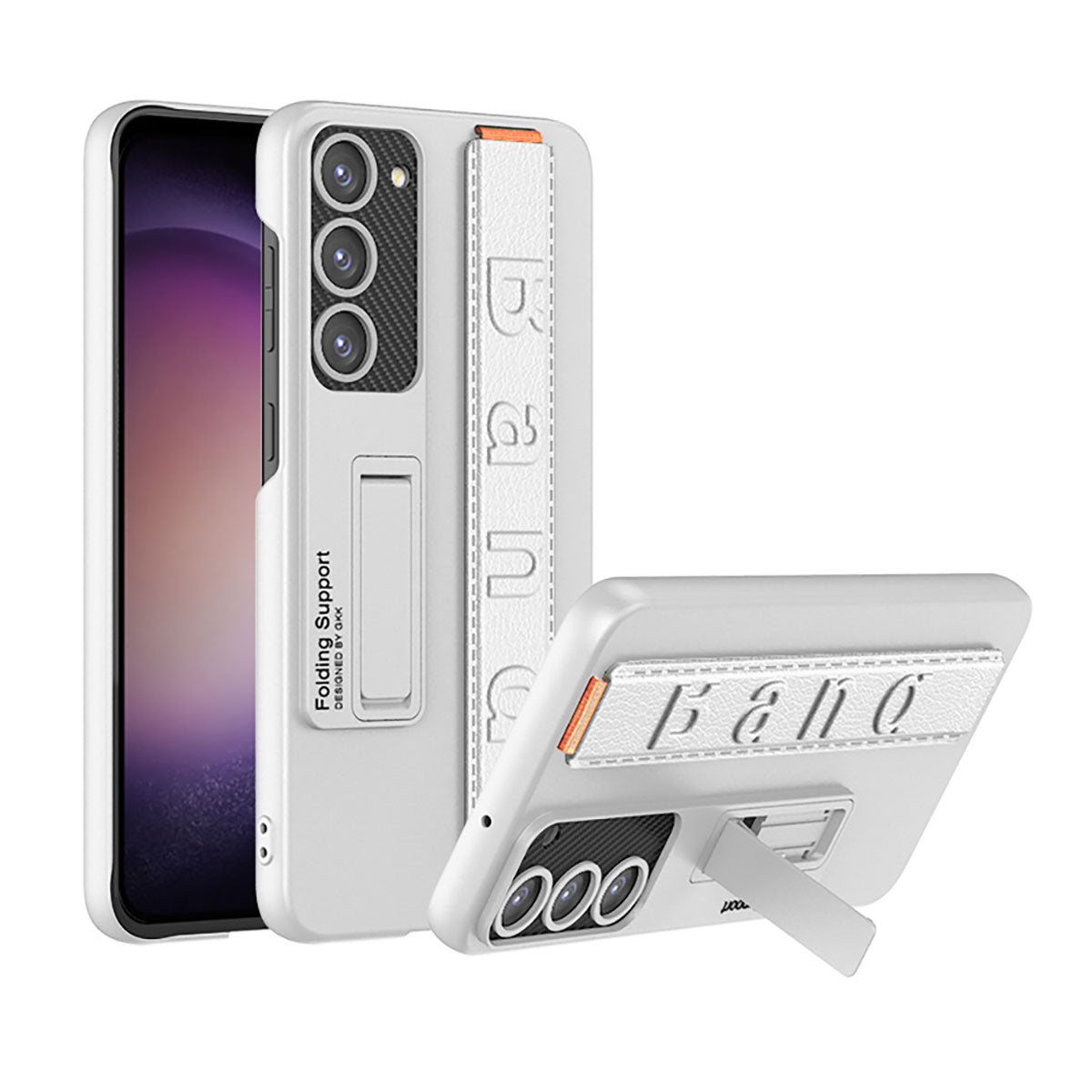 Galaxy S23 Uyumlu Kılıf Standlı El Tutacaklı Zore Band Kapak