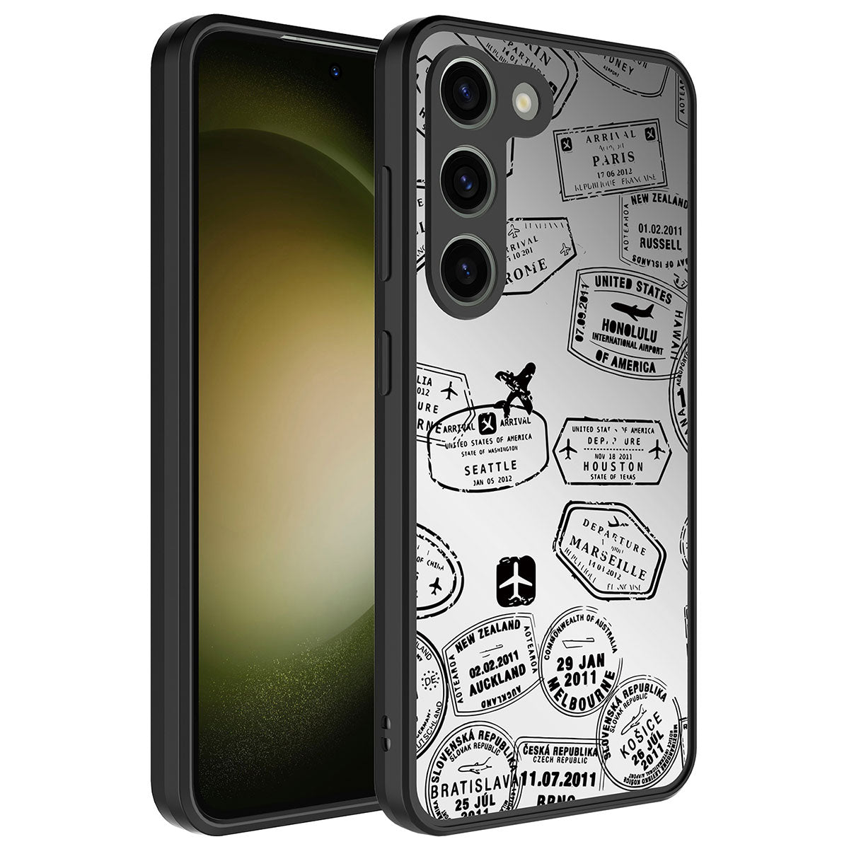 Galaxy S23 Plus Uyumlu Kılıf Aynalı Desenli Kamera Korumalı Parlak Zore Mirror Kapak