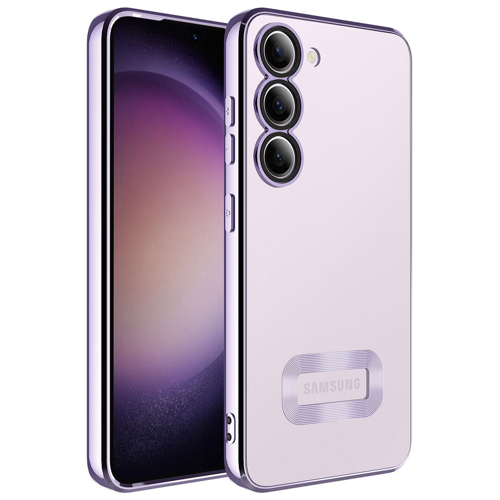 Galaxy S23 Plus Uyumlu Kılıf Kamera Korumalı Logo Gösteren Zore Omega Kapak