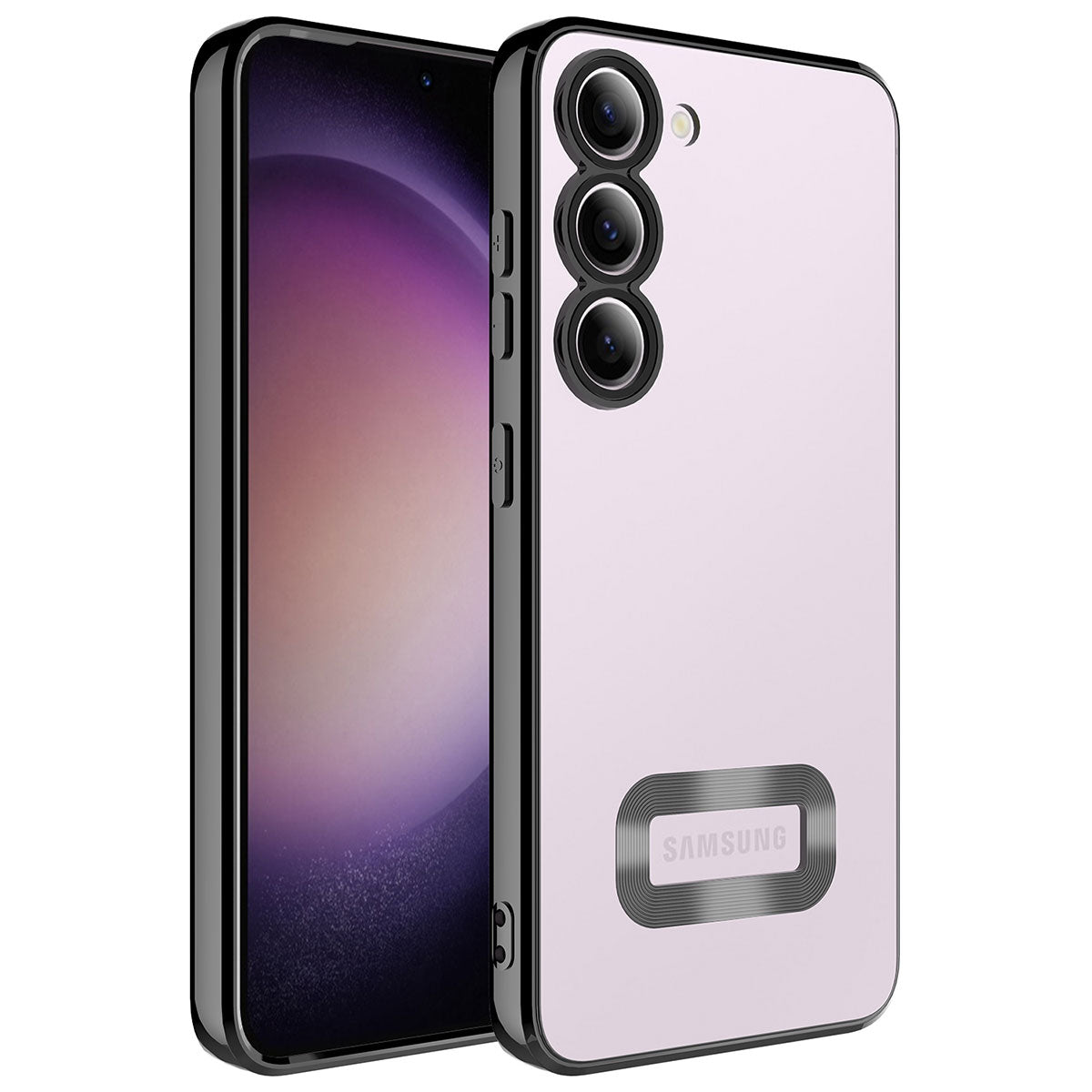 Galaxy S23 Plus Uyumlu Kılıf Kamera Korumalı Logo Gösteren Zore Omega Kapak