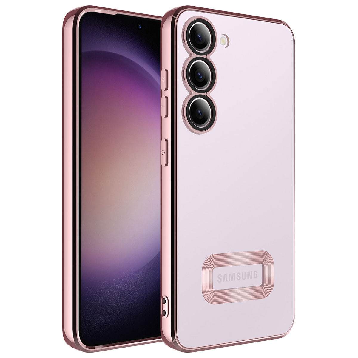 Galaxy S23 Plus Uyumlu Kılıf Kamera Korumalı Logo Gösteren Zore Omega Kapak
