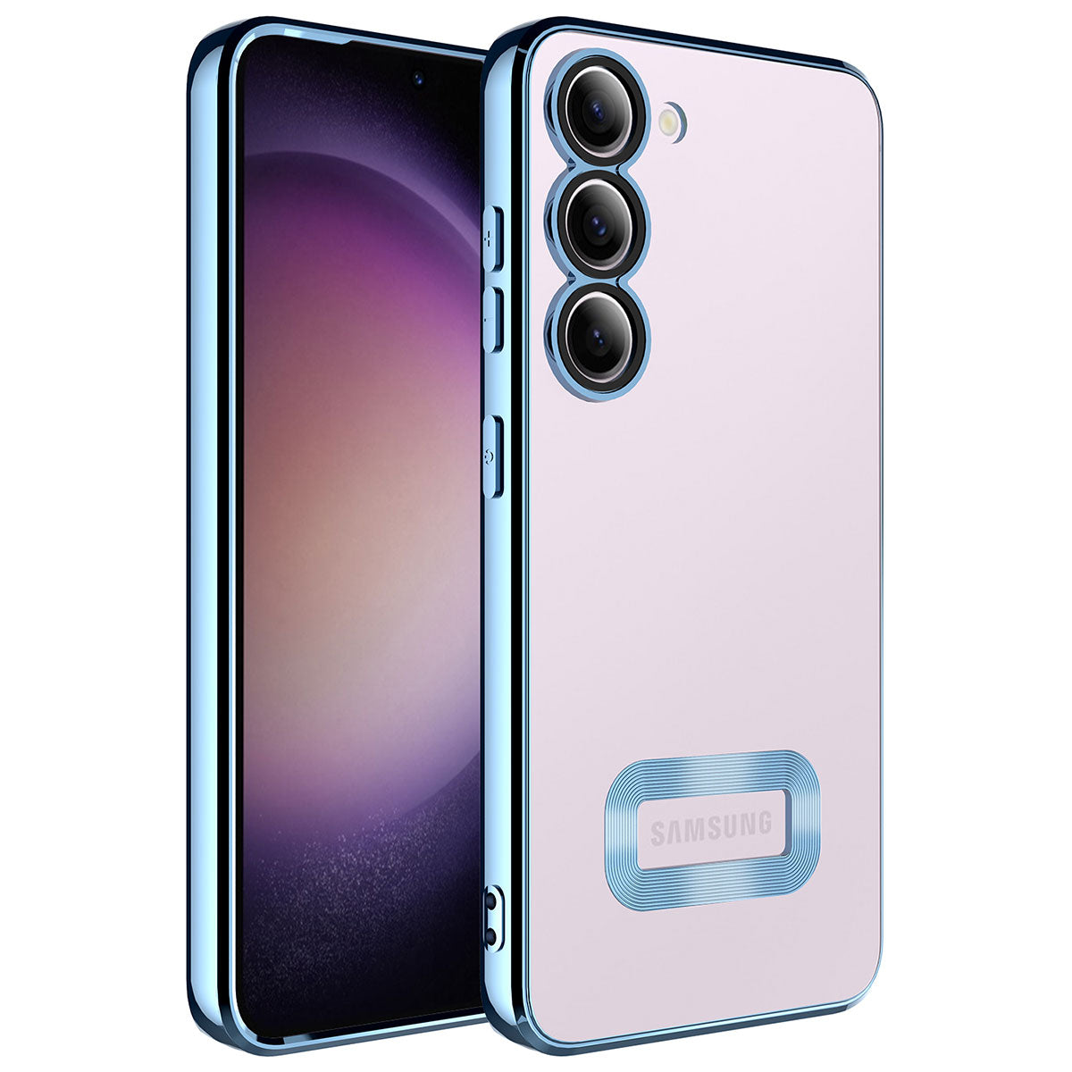 Galaxy S23 Plus Uyumlu Kılıf Kamera Korumalı Logo Gösteren Zore Omega Kapak