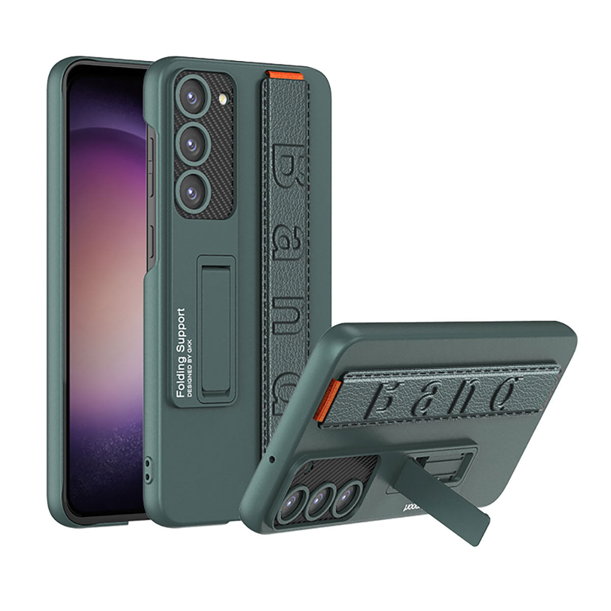 Galaxy S23 Plus Uyumlu Kılıf Standlı El Tutacaklı Zore Band Kapak