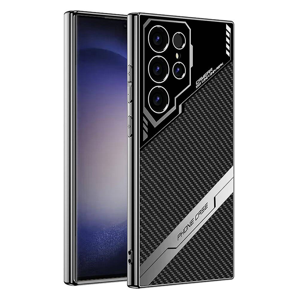 Galaxy S23 Ultra Uyumlu Kılıf Kamera Korumalı Karbon Tasarım Zore Yeni Seri Procase Kapak