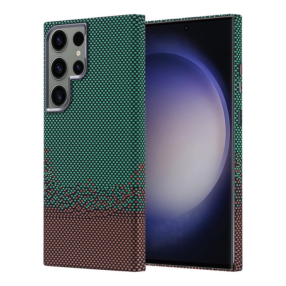 Galaxy S23 Ultra Uyumlu Kılıf M-safe Şarj Özellikli Karbon Fiber Görünümlü Zore Nekst Kapak