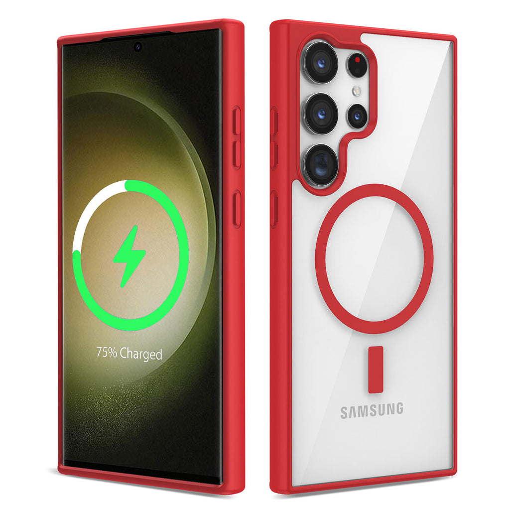 Galaxy S23 Ultra Uyumlu Kılıf M-safe Wireless Şarj Özellikli Silikon Zore Ege Kapak