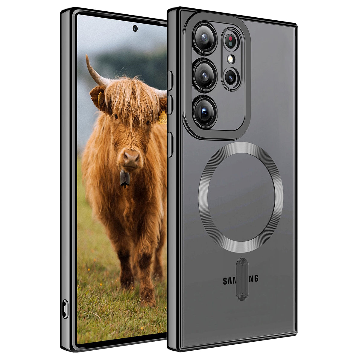 Galaxy S23 Ultra Uyumlu Kılıf M-safe Wireless Şarj Özellikli Zore Setro Silikon