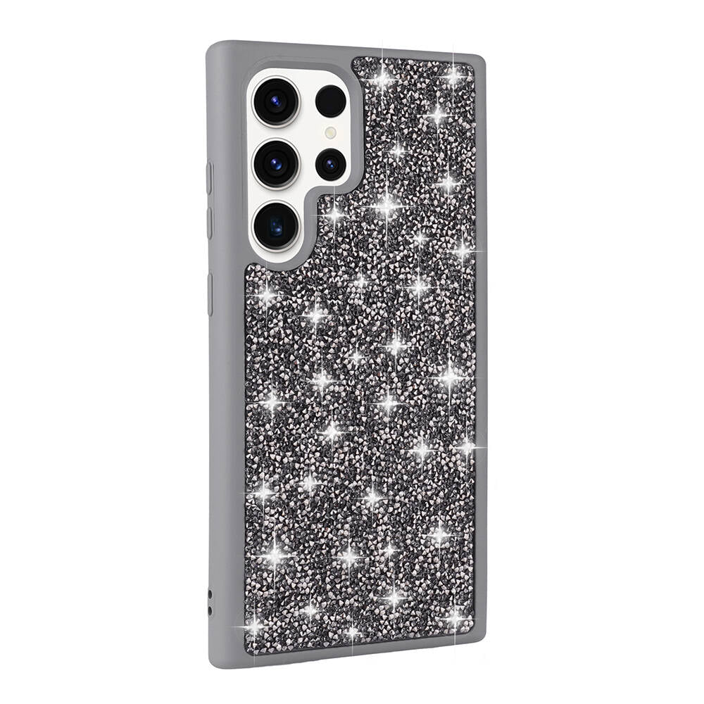 Galaxy S23 Ultra Uyumlu Kılıf Parlak Taşlı Tasarım Zore Pırlanta Kapak