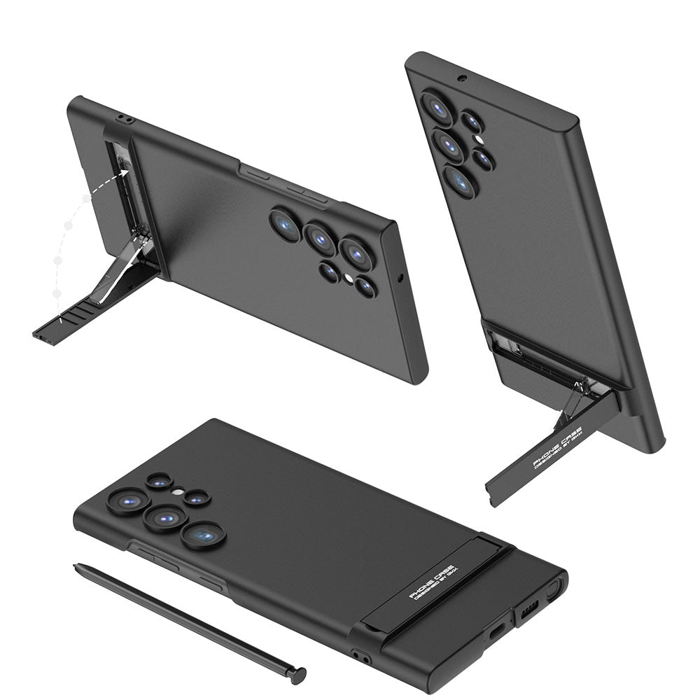 Galaxy S23 Ultra Uyumlu Kılıf Zore Kamera Korumalı Dikey Standlı Ays Kapak