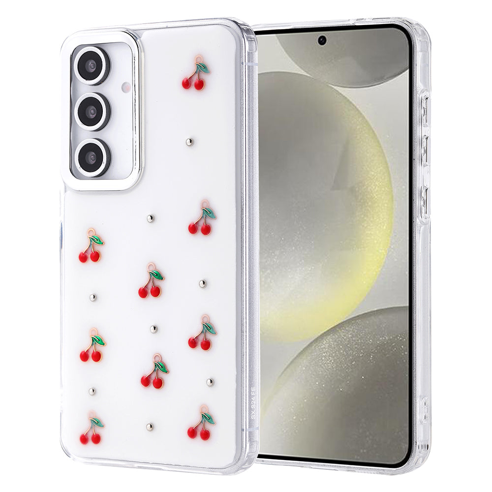 Galaxy S24 FE Uyumlu Kılıf Airbag Tasarımlı Simli Şeffaf Zore Kutup Kapak
