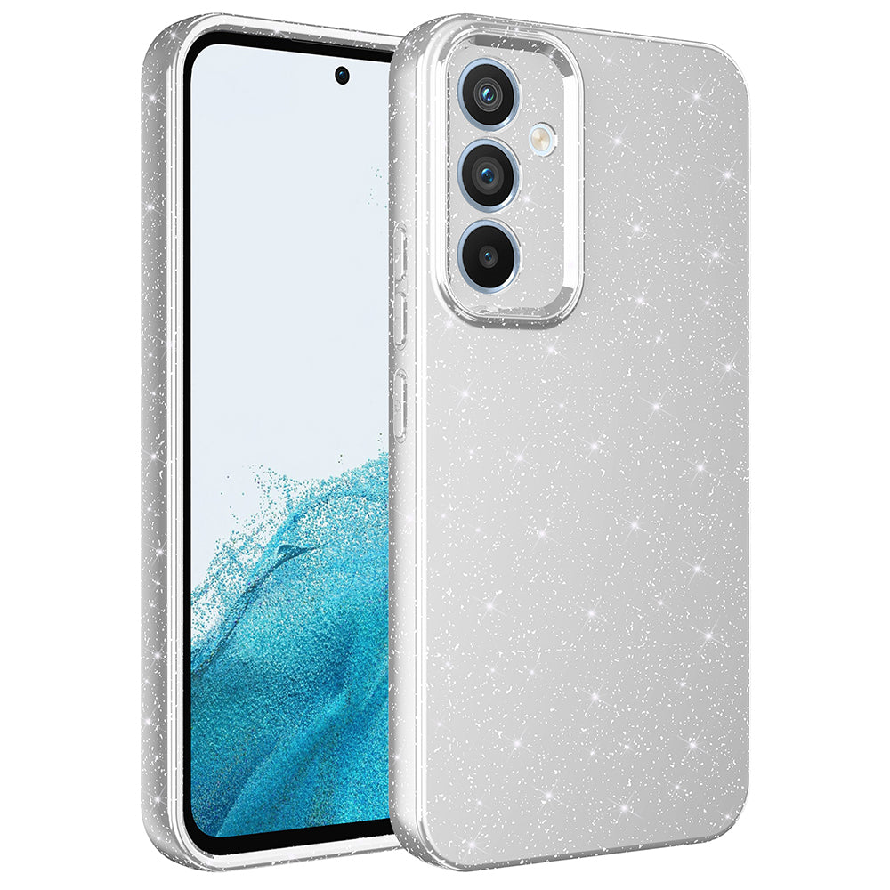 Galaxy S24 FE Uyumlu Kılıf Kamera Korumalı Simli Lüks Zore Koton Kapak