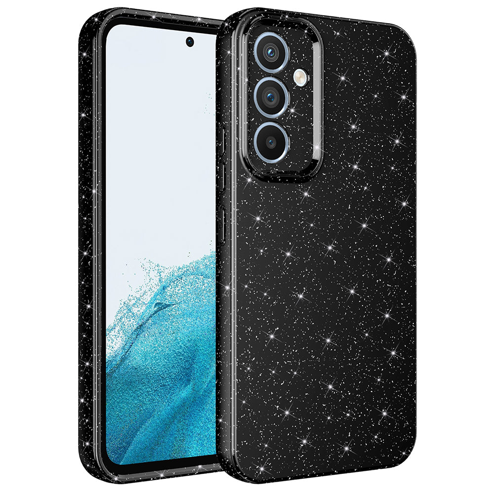 Galaxy S24 FE Uyumlu Kılıf Kamera Korumalı Simli Lüks Zore Koton Kapak