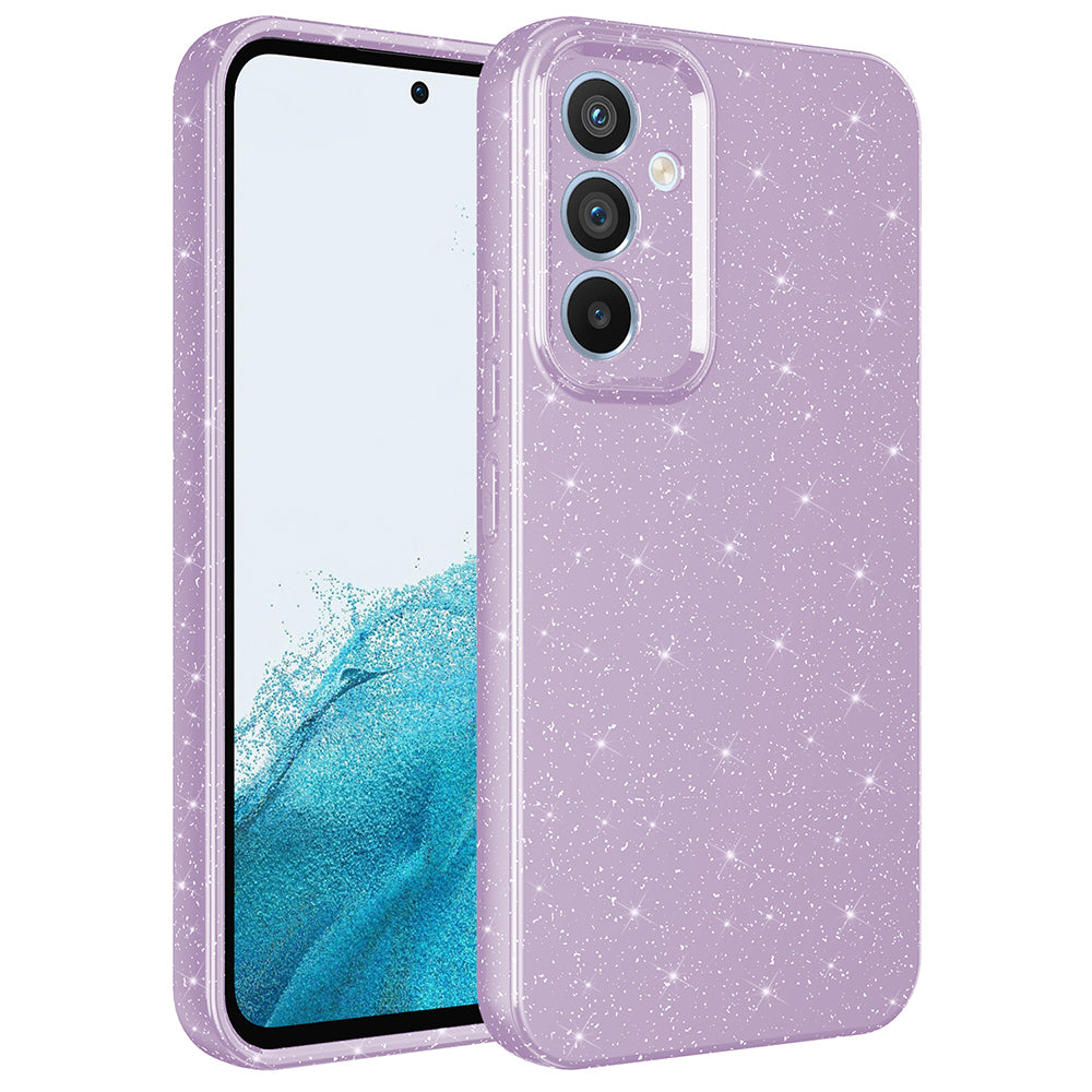 Galaxy S24 FE Uyumlu Kılıf Kamera Korumalı Simli Lüks Zore Koton Kapak
