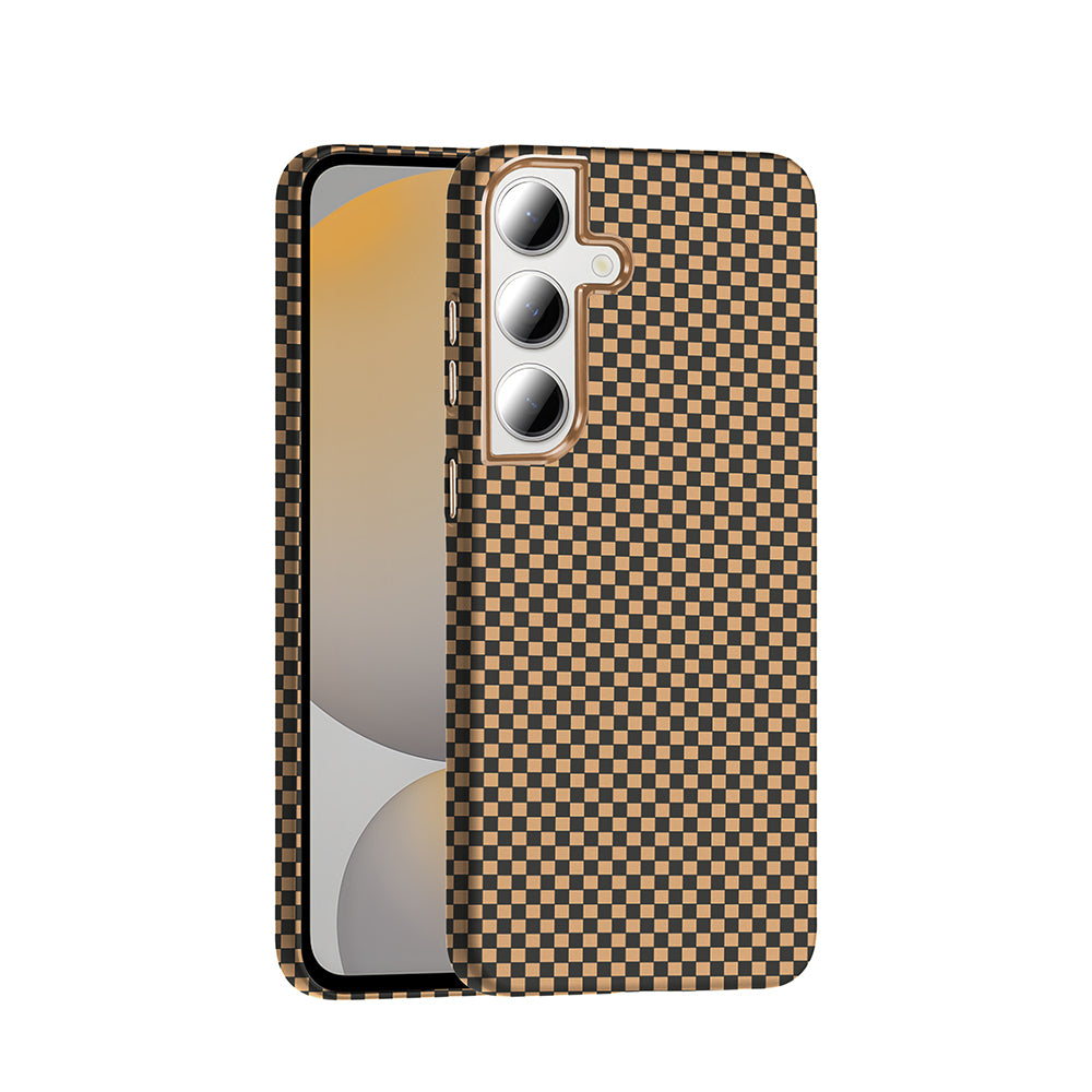 Galaxy S24 FE Uyumlu Kılıf M-safe Şarj Özellikli Karbon Fiber Görünümlü Zore Gros Kapak