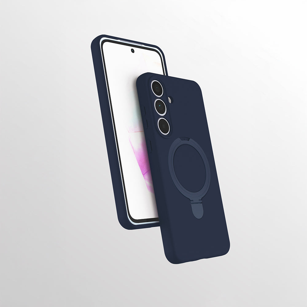 Galaxy S24 FE Uyumlu Kılıf M-safe Şarj Özellikli Standlı Zore Samara Kapak
