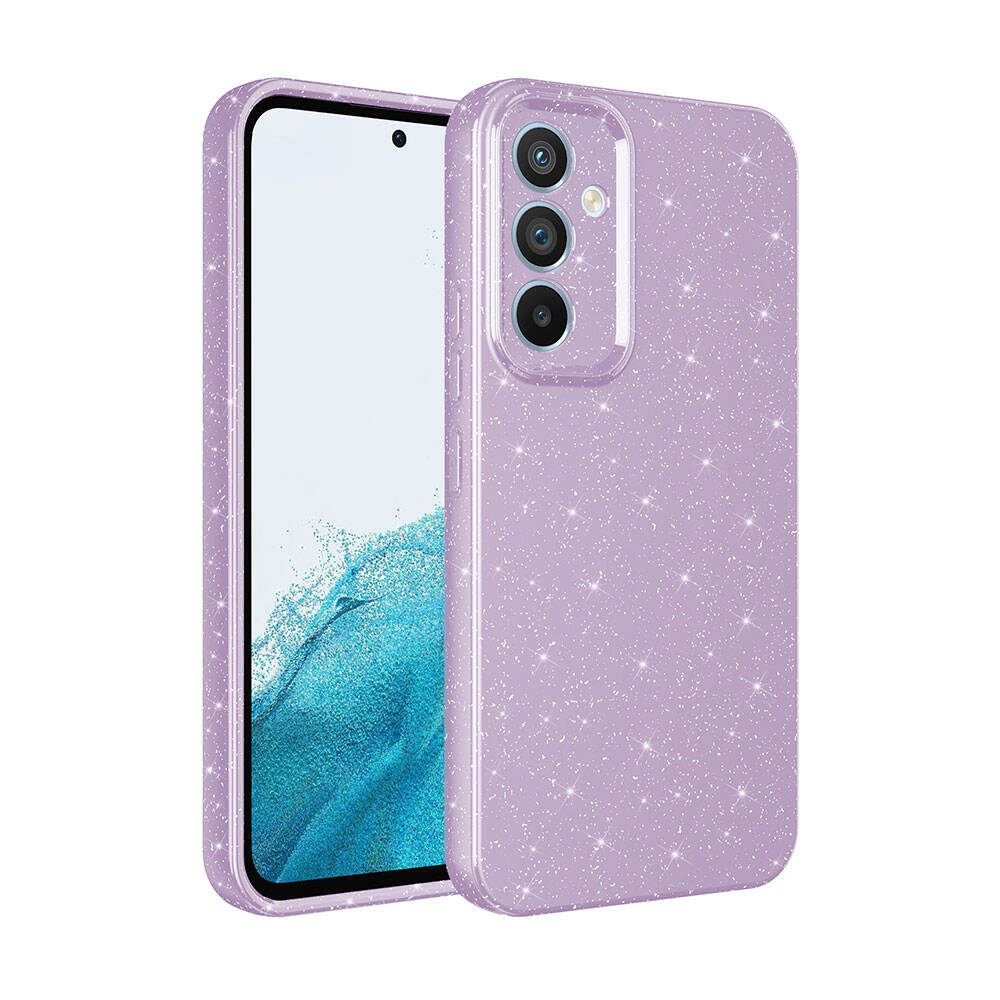 Galaxy S24 Uyumlu Kılıf Kamera Korumalı Simli Lüks Zore Koton Kapak