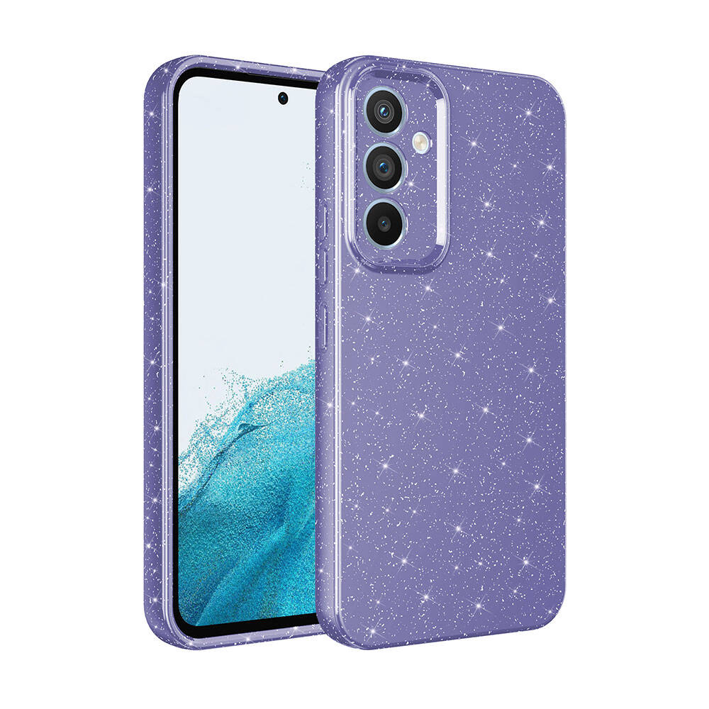 Galaxy S24 Uyumlu Kılıf Kamera Korumalı Simli Lüks Zore Koton Kapak