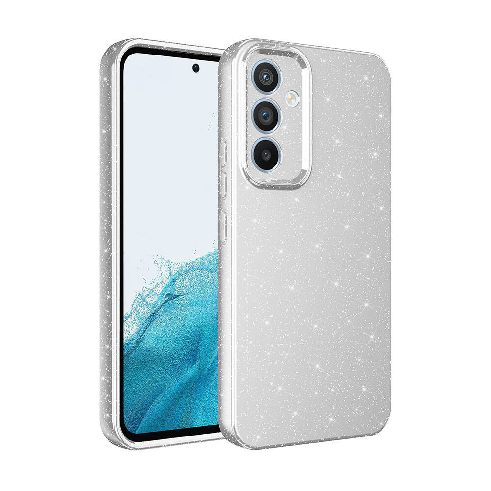 Galaxy S24 Uyumlu Kılıf Kamera Korumalı Simli Lüks Zore Koton Kapak