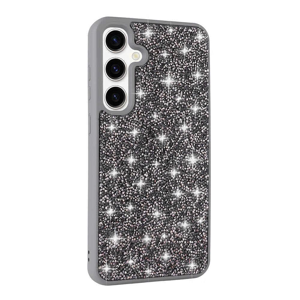 Galaxy S24 Uyumlu Kılıf Parlak Taşlı Tasarım Zore Pırlanta Kapak