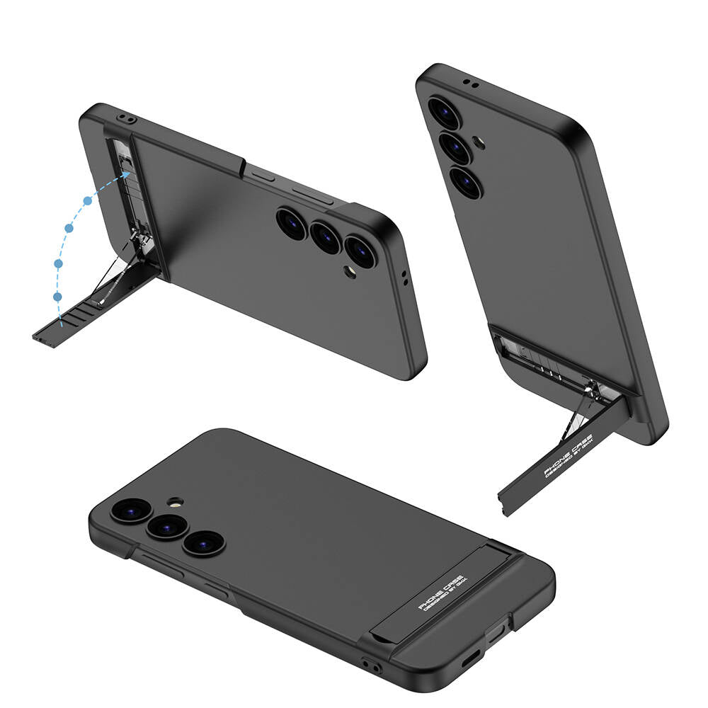 Galaxy S24 Uyumlu Kılıf Zore Kamera Korumalı Dikey Standlı Ays Kapak