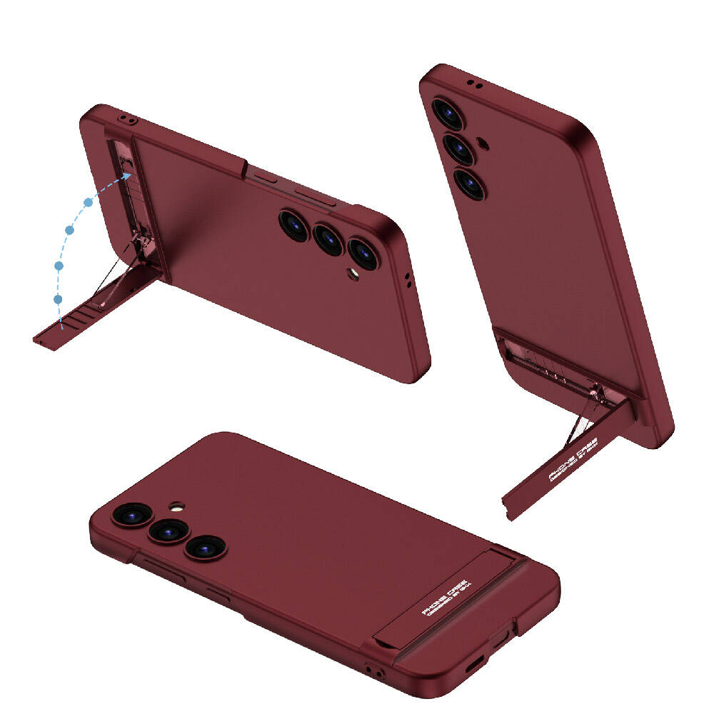 Galaxy S24 Uyumlu Kılıf Zore Kamera Korumalı Dikey Standlı Ays Kapak