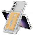 Galaxy S24 Plus Uyumlu Kılıf Airbag Tasarımlı Şeffaf Kartlıklı Zore G-Kart Kapak
