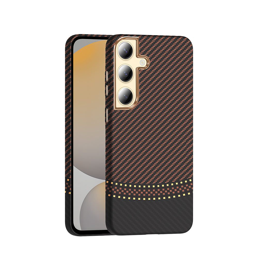 Galaxy S24 Plus Uyumlu Kılıf M-safe Şarj Özellikli Karbon Fiber Görünümlü Zore Gros Kapak