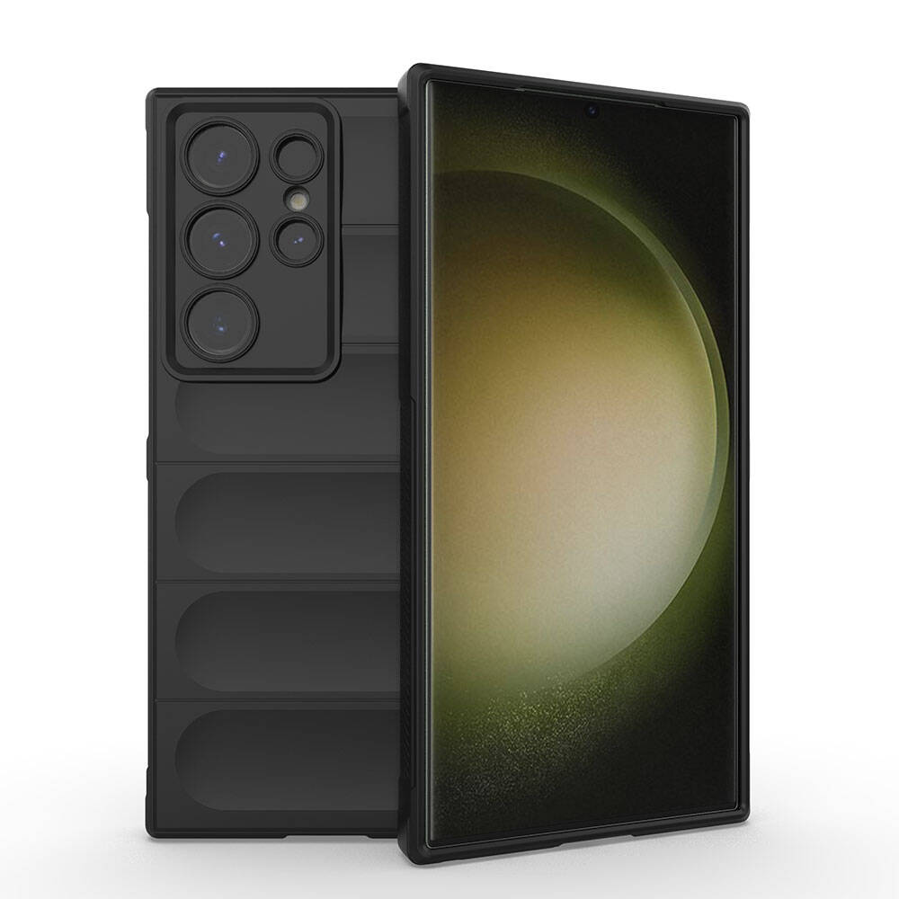 Galaxy S24 Ultra Uyumlu Kılıf Esnek TPU Oyuklu Arka Yüzey Tasarımlı Zore Etnik Silikon Kapak