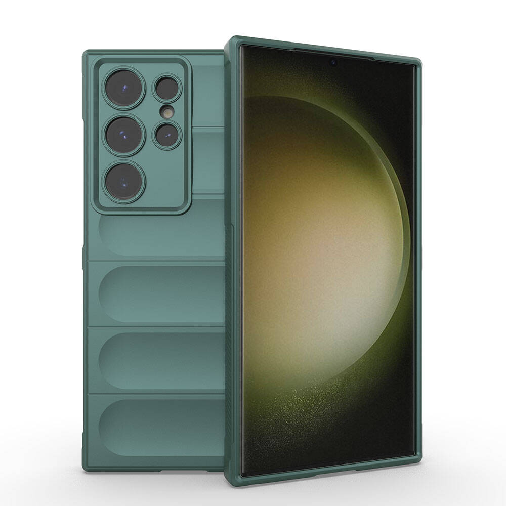 Galaxy S24 Ultra Uyumlu Kılıf Esnek TPU Oyuklu Arka Yüzey Tasarımlı Zore Etnik Silikon Kapak