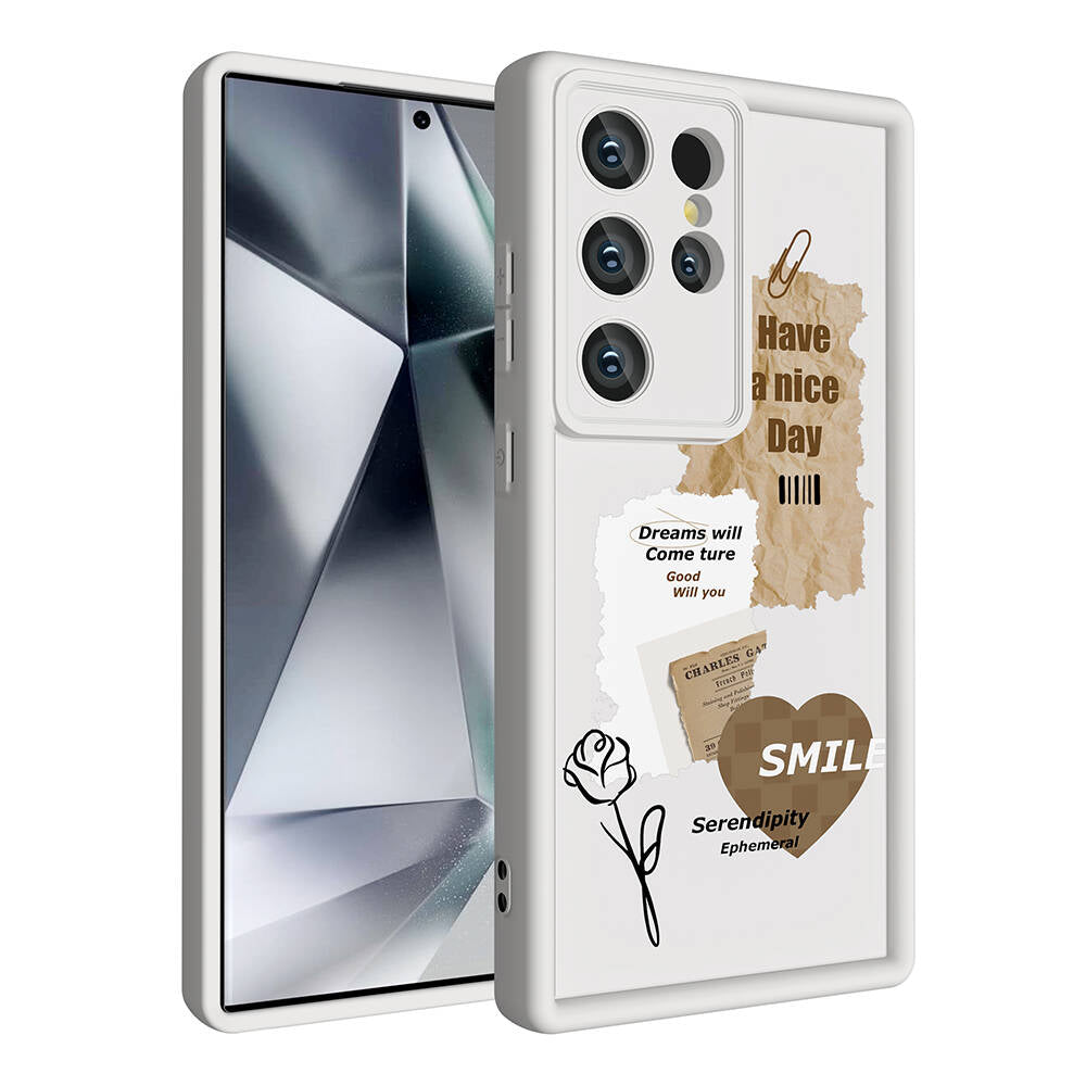 Galaxy S24 Ultra Uyumlu Kılıf Kamera Korumalı Baskılı Arka Yüzey Zore Klas Kapak