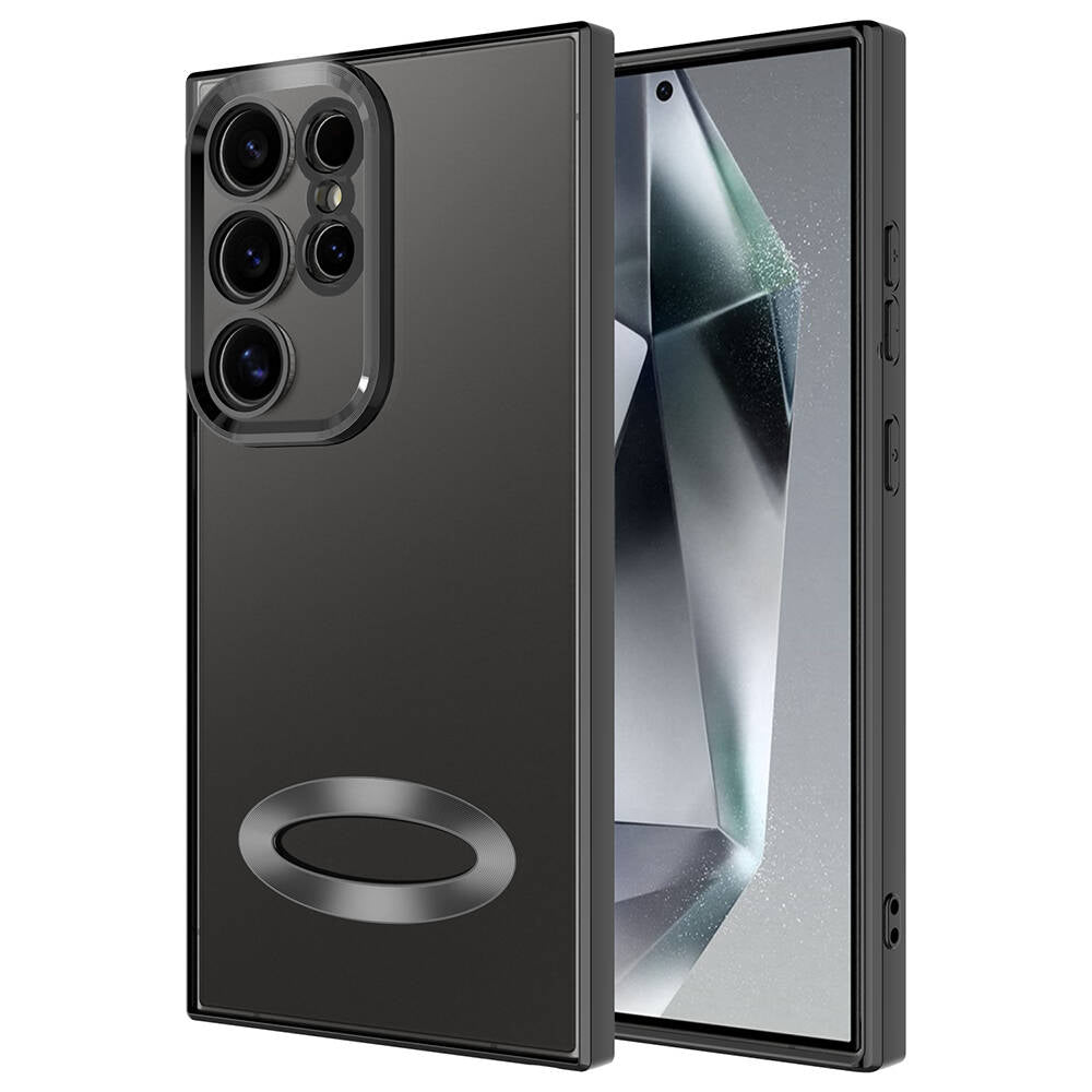 Galaxy S24 Ultra Uyumlu Kılıf Kamera Korumalı Logo Gösteren Zore Omega Kapak