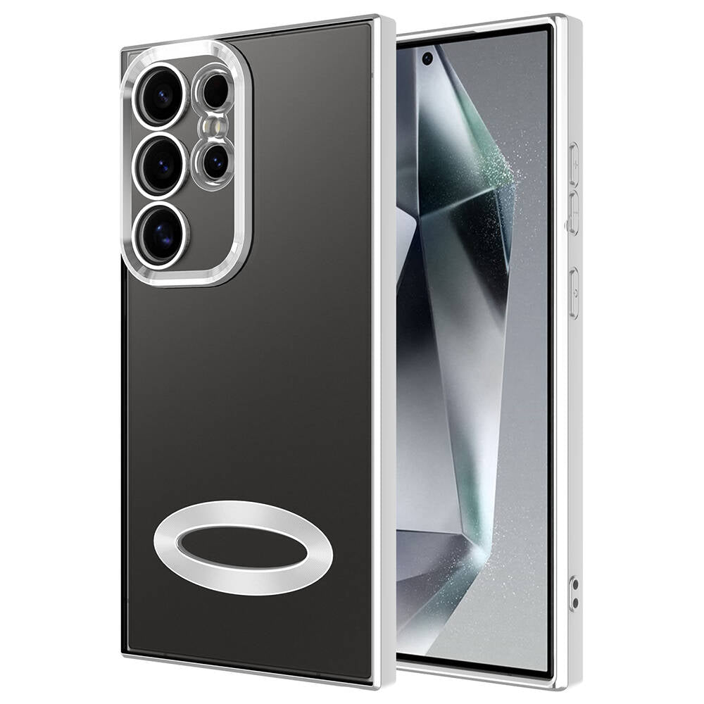 Galaxy S24 Ultra Uyumlu Kılıf Kamera Korumalı Logo Gösteren Zore Omega Kapak