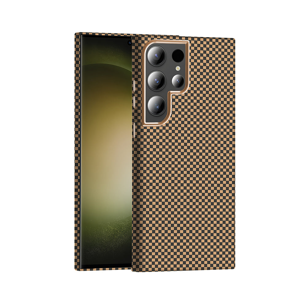 Galaxy S24 Ultra Uyumlu Kılıf M-safe Şarj Özellikli Karbon Fiber Görünümlü Zore Gros Kapak