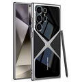 Galaxy S24 Ultra Uyumlu Kılıf Ultra İnce Kamera Korumalı PC + Deri Arka Yüzey Zore X-Pro Kapak