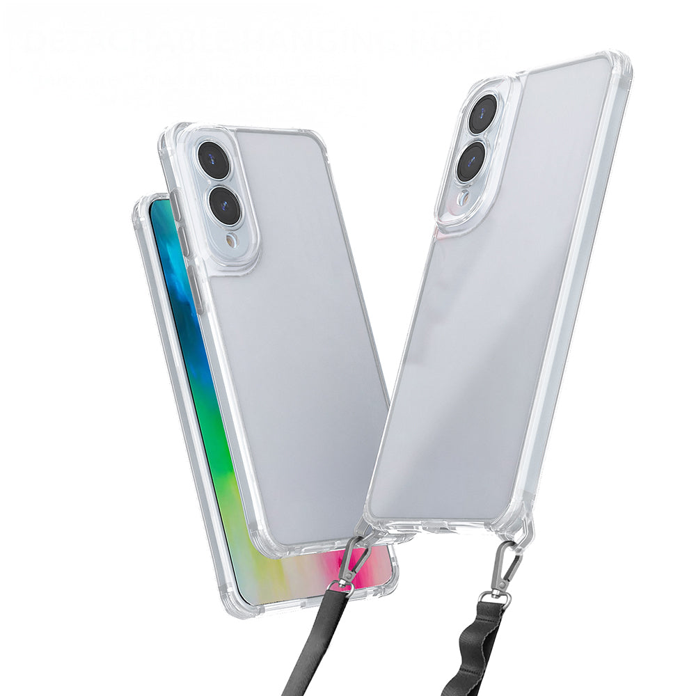 Galaxy S25 Edge Uyumlu Kılıf Airbagli Takılabilir Askı Aparatlı Zore Snap Silikon Kapak