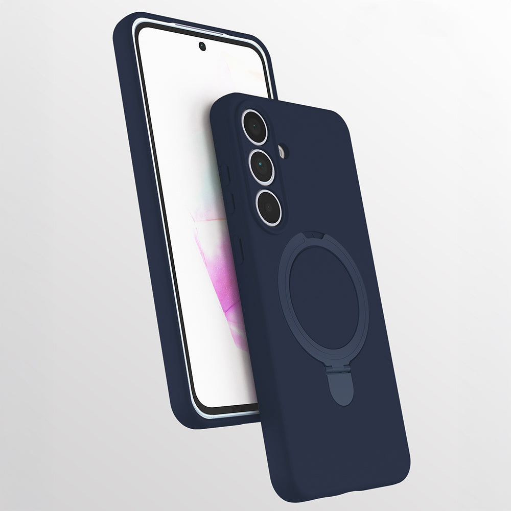 Galaxy S25 FE Uyumlu Kılıf M-safe Şarj Özellikli Standlı Zore Samara Kapak