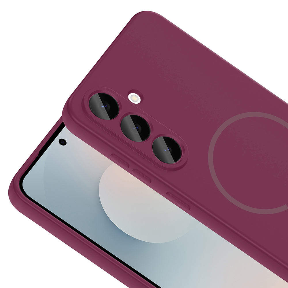 Galaxy S25 FE Uyumlu Kılıf M-safe Şarj Özellikli Zore Meta Kapak