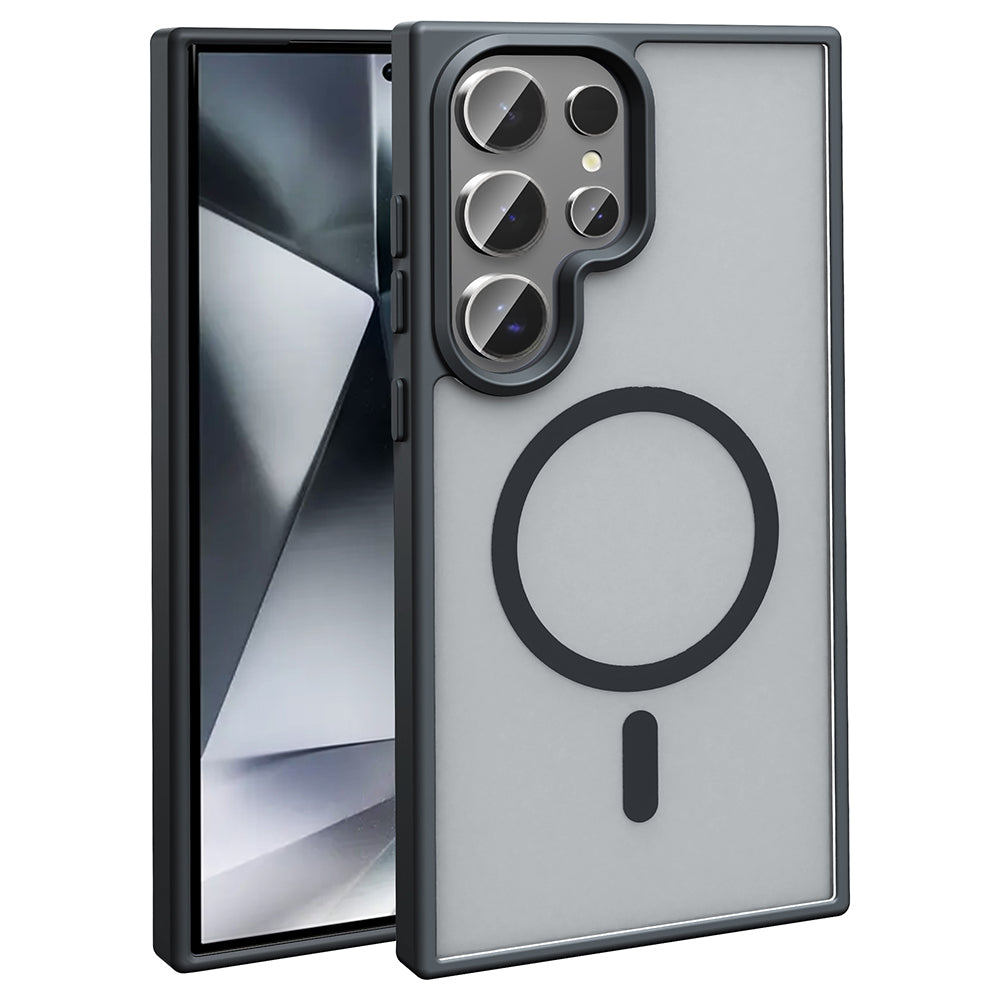 Galaxy S26 Ultra Uyumlu Kılıf M-safe Şarj Özellikli Mat Arka Yüzey Zore Sio Kapak