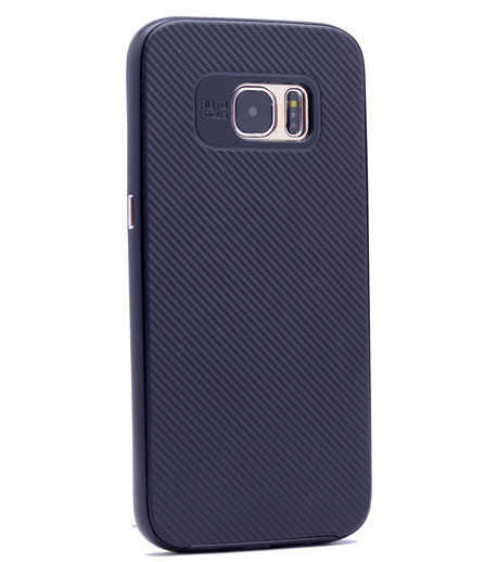 Galaxy S7 Edge Uyumlu Kılıf Zore İnce Mono Karbon Silikon Kapak