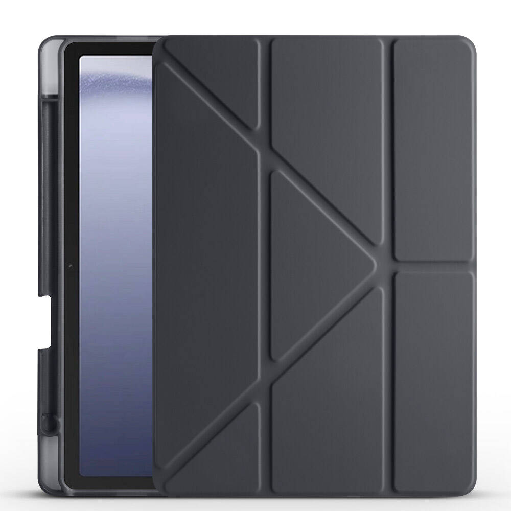 Galaxy Tab A9 Uyumlu Kılıf Zore Tri Folding Kalem Bölmeli Standlı Kılıf